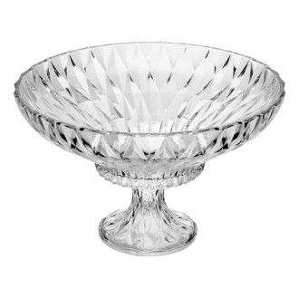 CENTRO MESA CRIST COM PÉ DIAMOND 32CM 